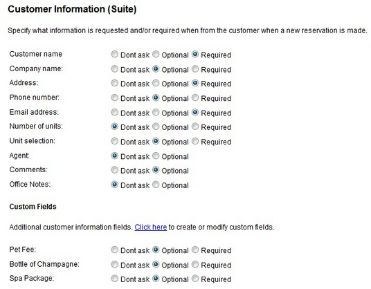 Customer Information and Custom Fields